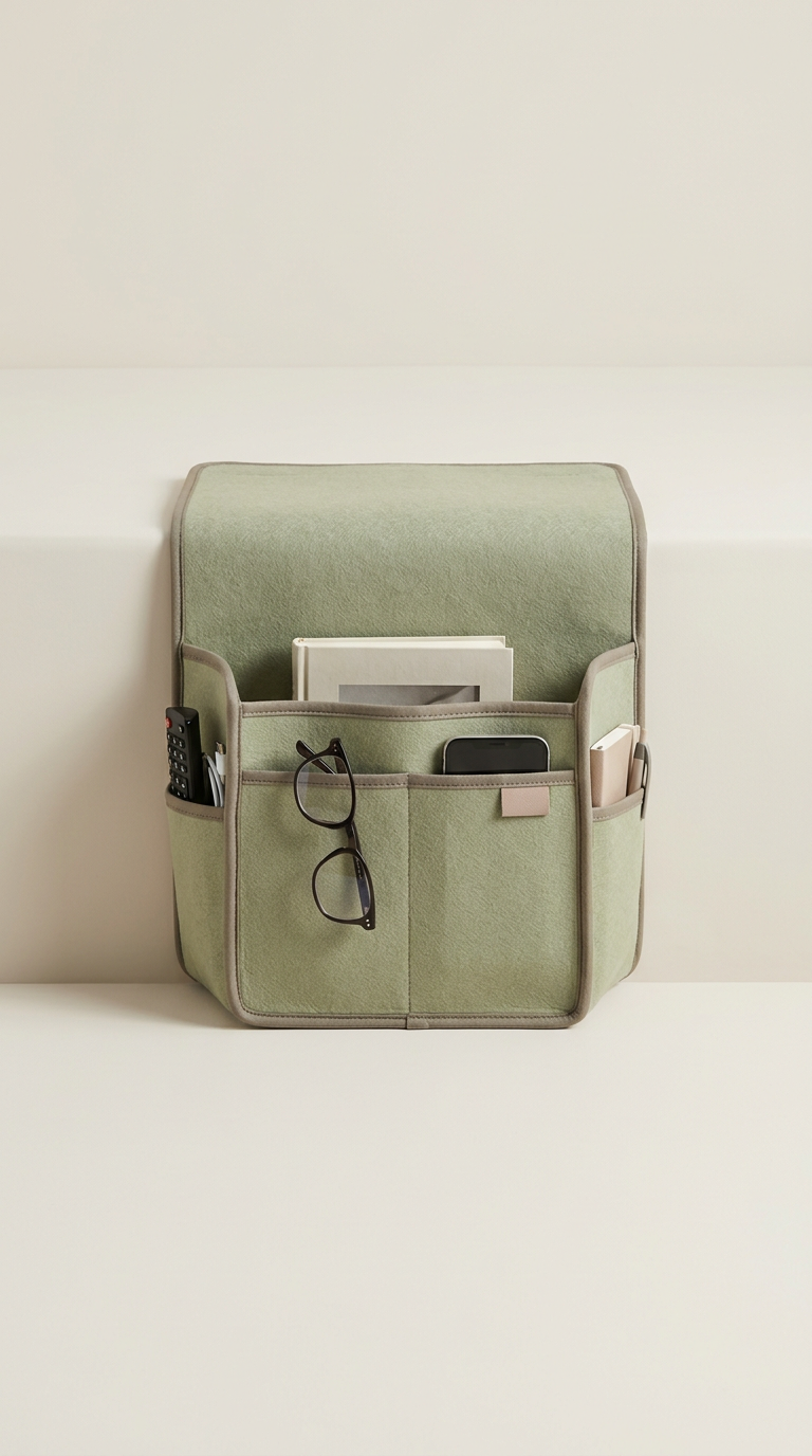 Bedside Caddy Organizer with Pockets