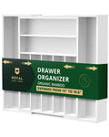 9-Compartment Silverware Drawer Organizer – White