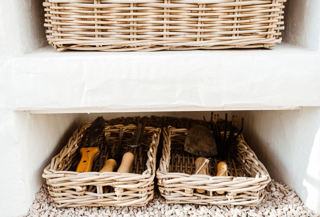 Rattan Rectangle Organizer Tray