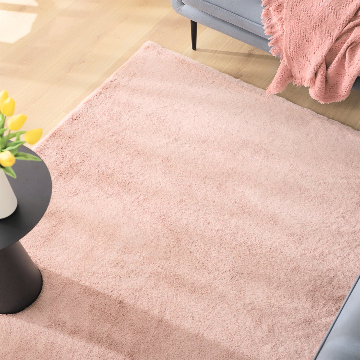 Soft Solid-Color Area Rug