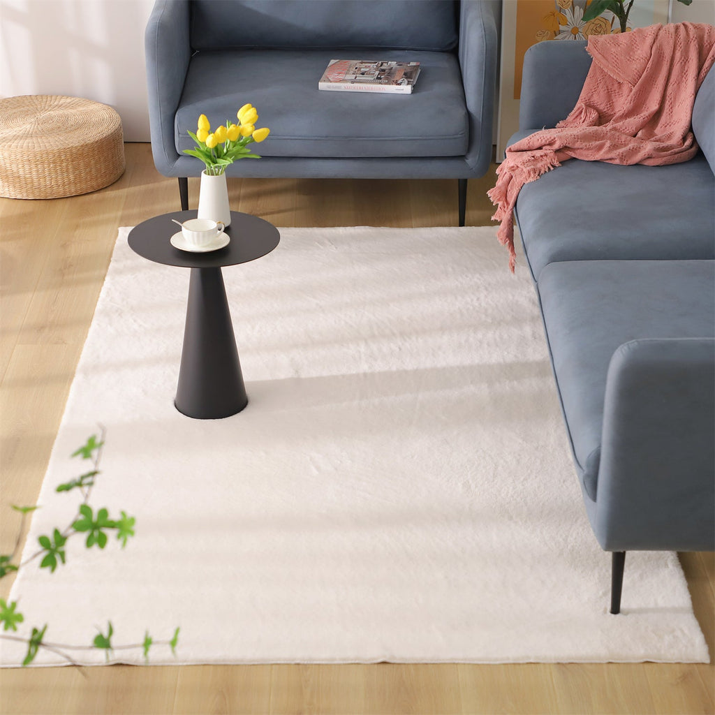 Soft Solid-Color Area Rug