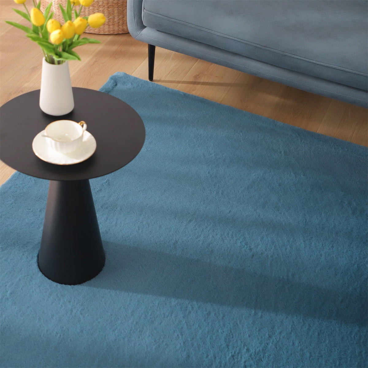 Soft Solid-Color Area Rug