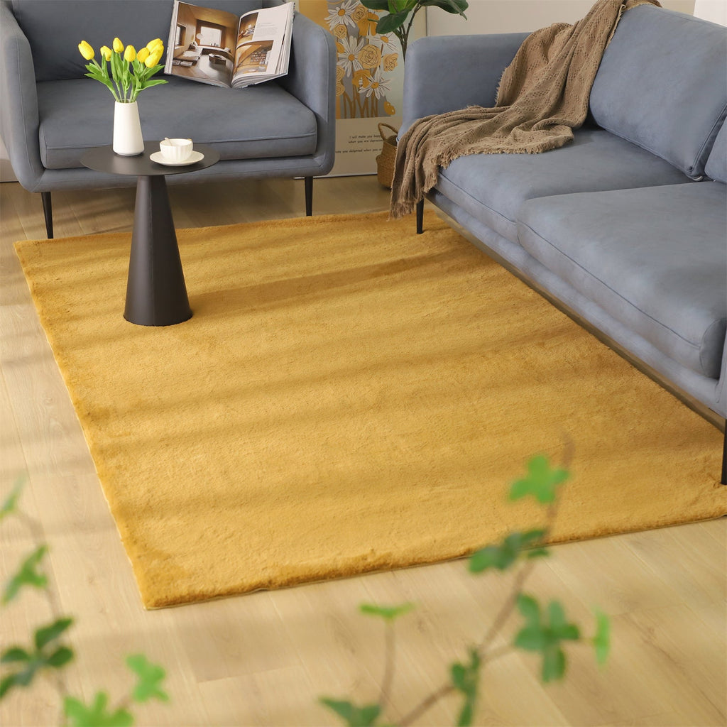 Soft Solid-Color Area Rug
