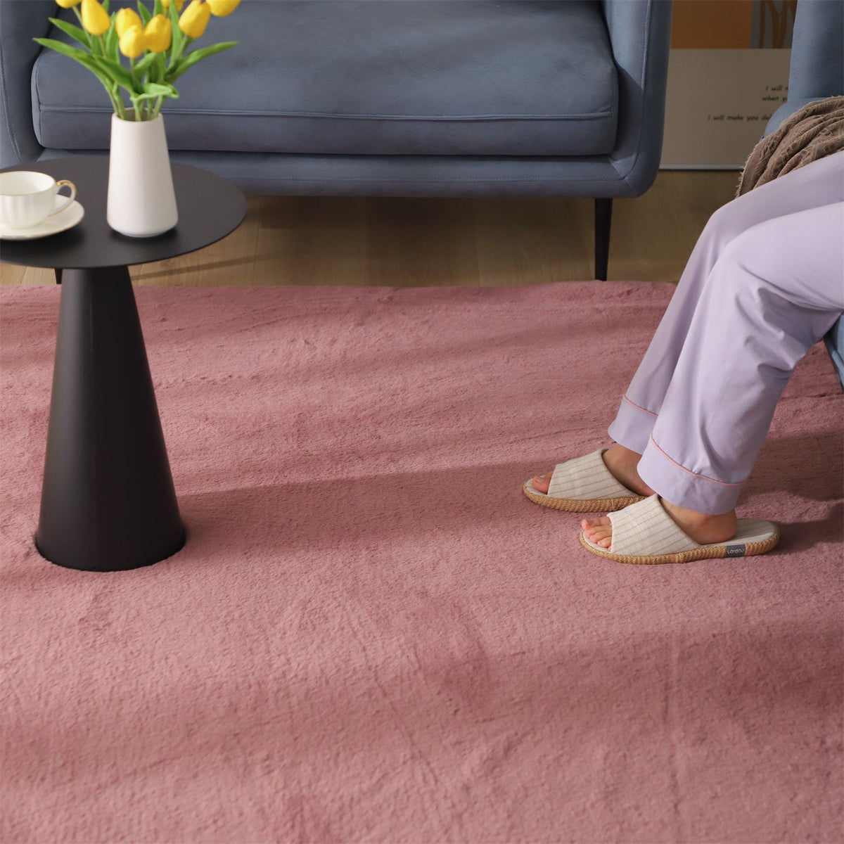 Soft Solid-Color Area Rug