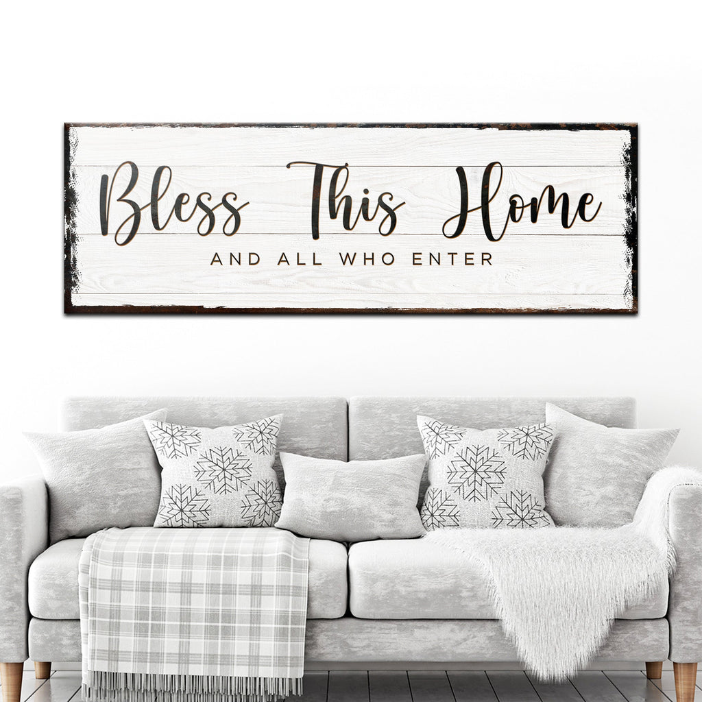Bless This Home Canvas Wall Art