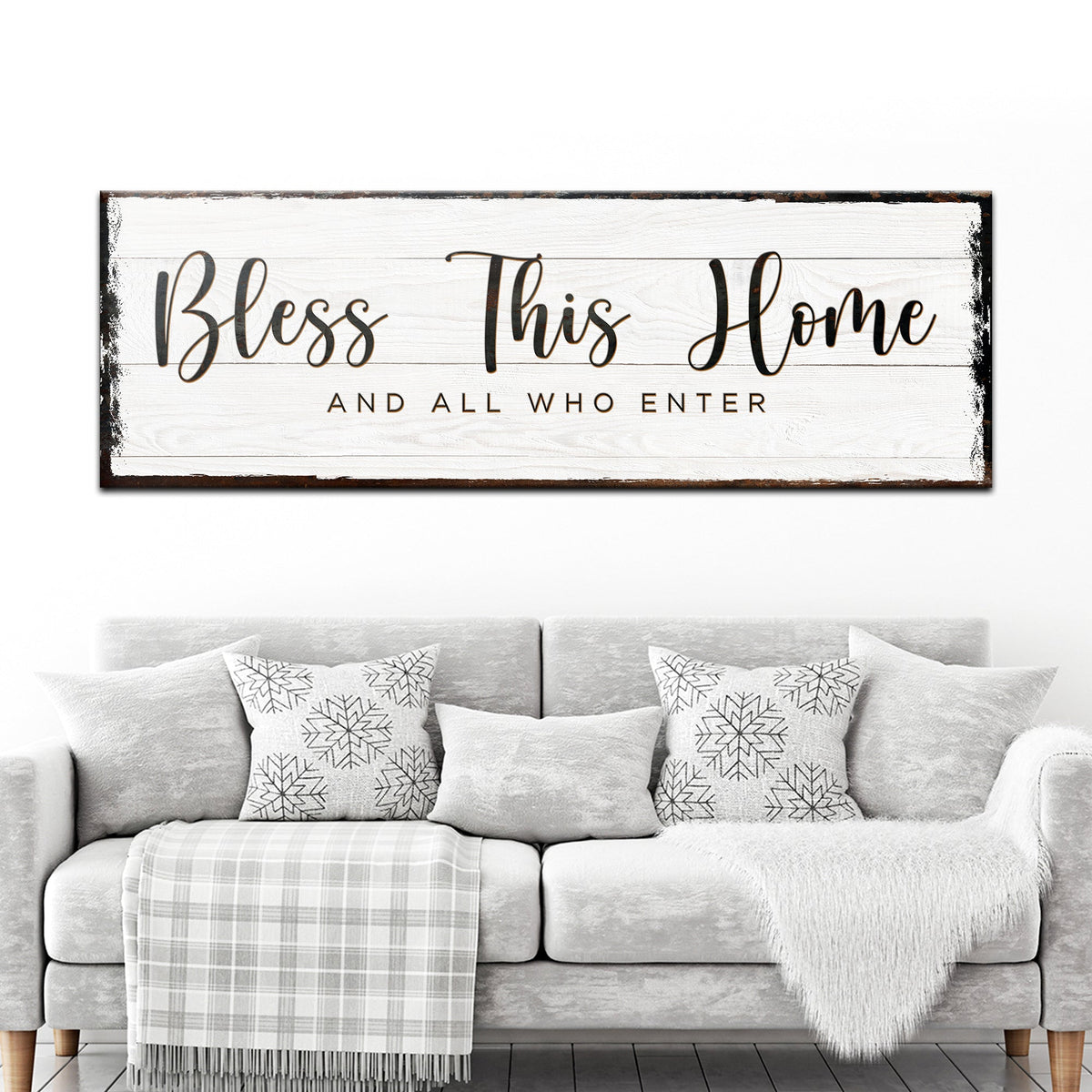 Bless This Home Canvas Wall Art