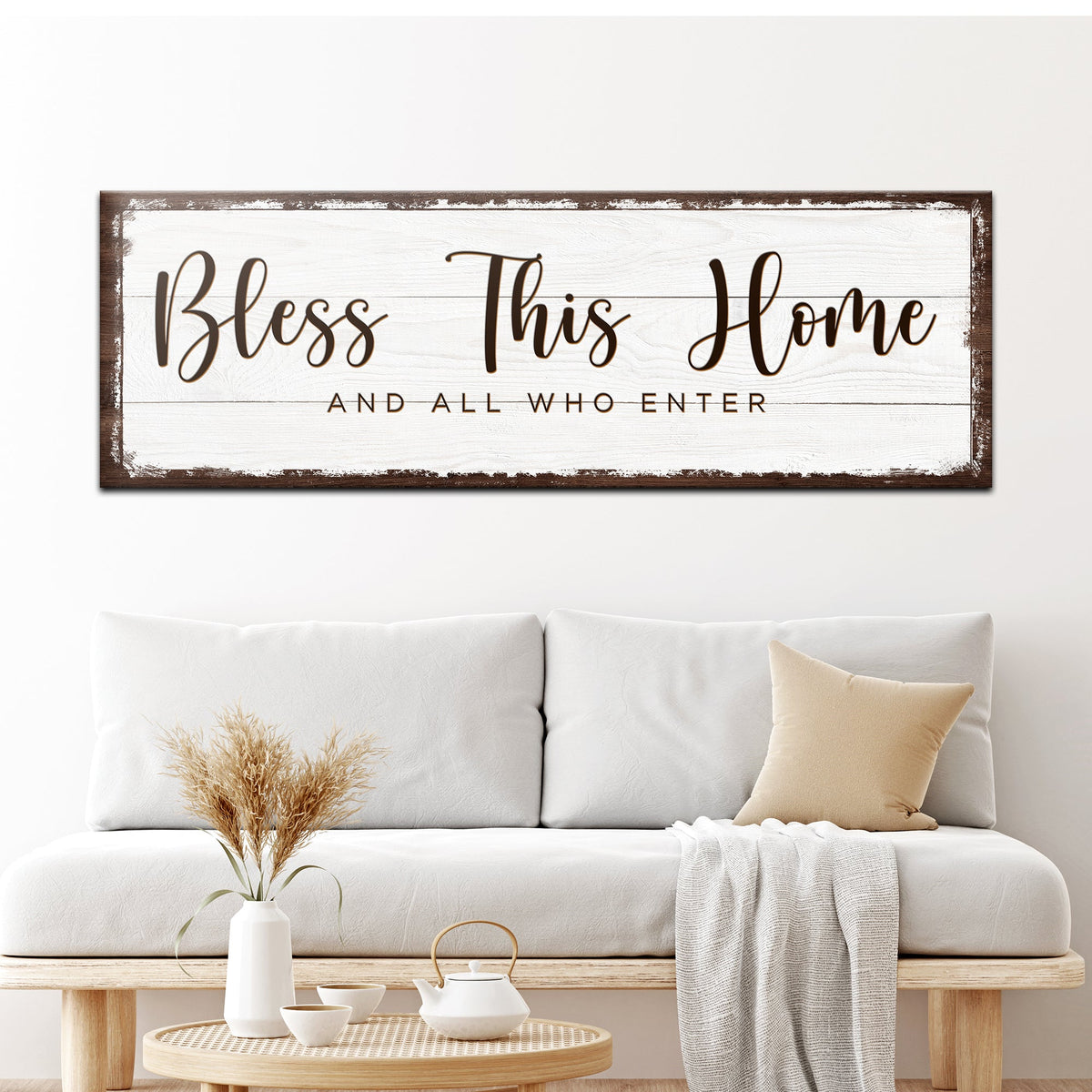 Bless This Home Canvas Wall Art
