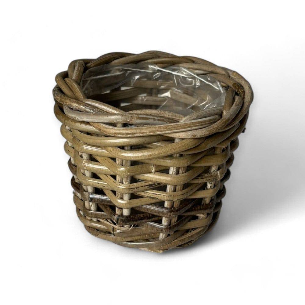 Rattan Planter Basket with Plastic Liner
