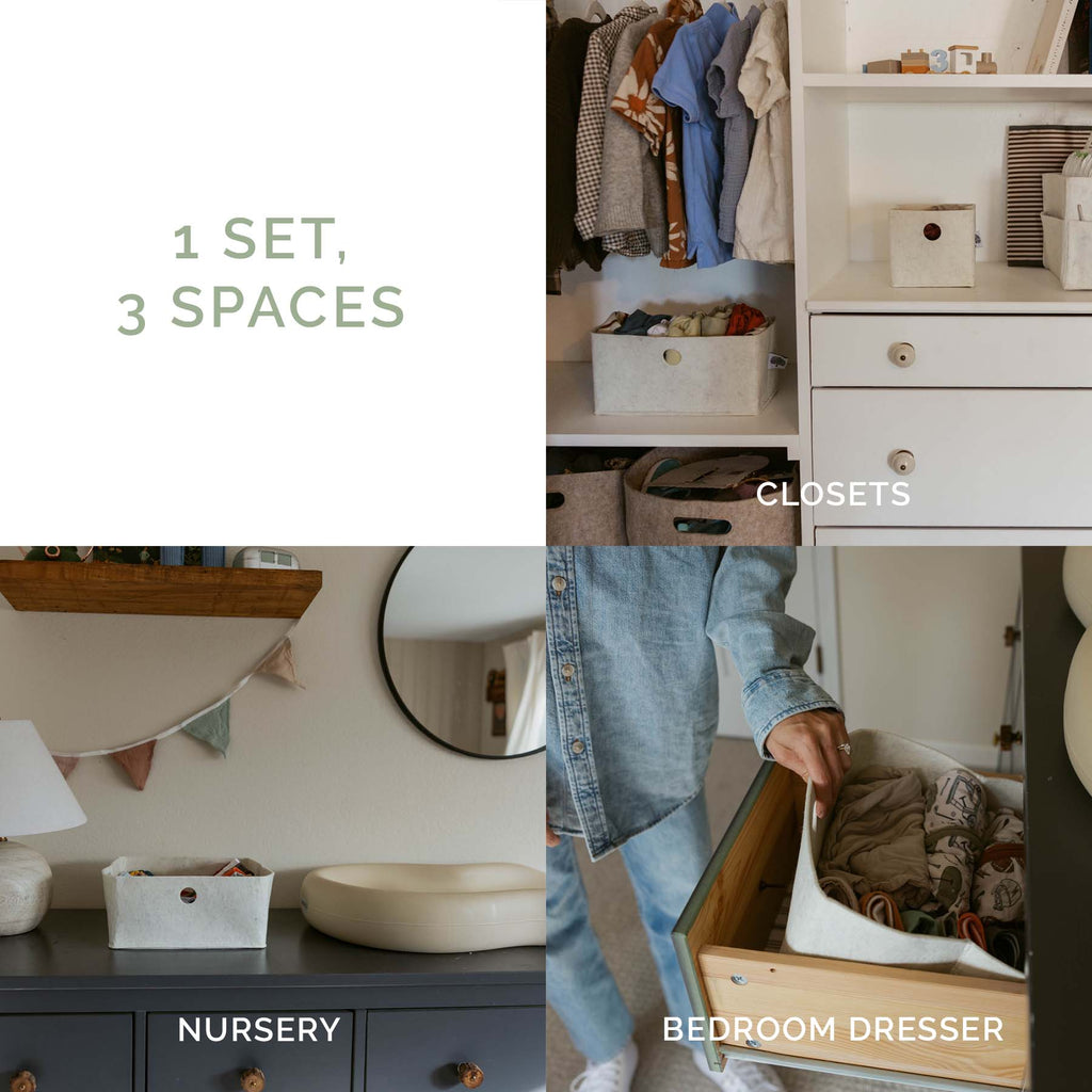 Felt Drawer Organizer Set – 3 Piece