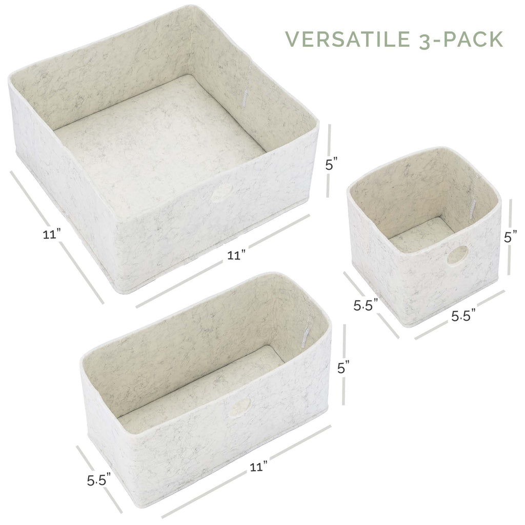 Felt Drawer Organizer Set – 3 Piece