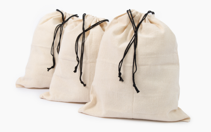 Organic Cotton Storage Bags for Shoes & Handbags – 3 Pack